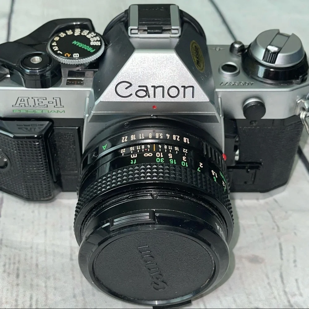 Canon AE-1 Program SLR Camera + 55mm Lens